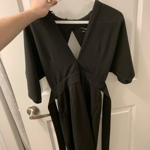 fashion nova dress with cut out back and deep v
